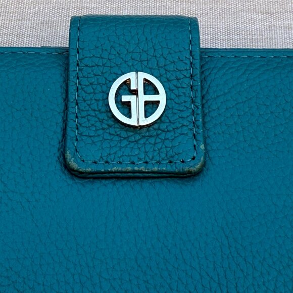 Giani Bernini Genuine Leather Wallet Teal - Picture 2 of 11